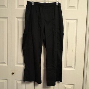 Black Scrub Pants with elastic